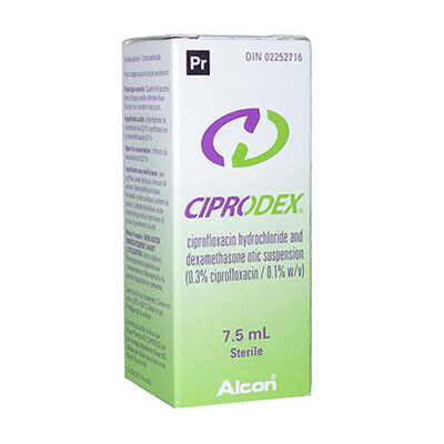 Ciprodex (Ciprofloxacine et Dexaméthasone) gouttes auriculaires